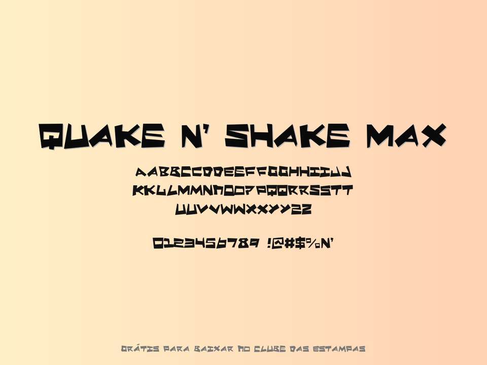 Fonte Quake & Shake Max Grátis Para Baixar