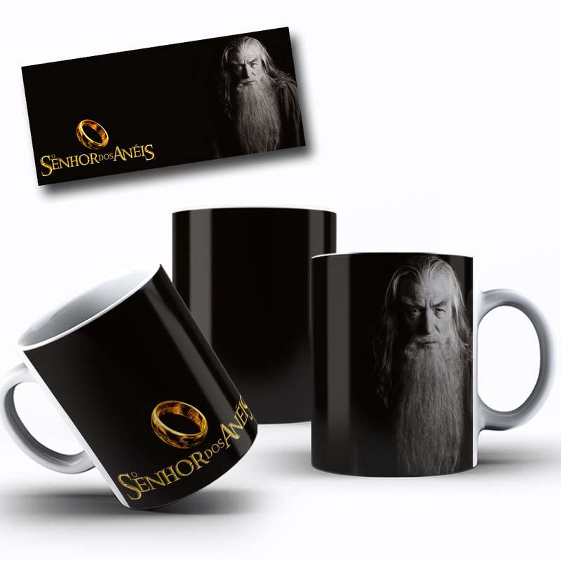 Arte Para Caneca Senhor Dos Aneis Personagem Série 15