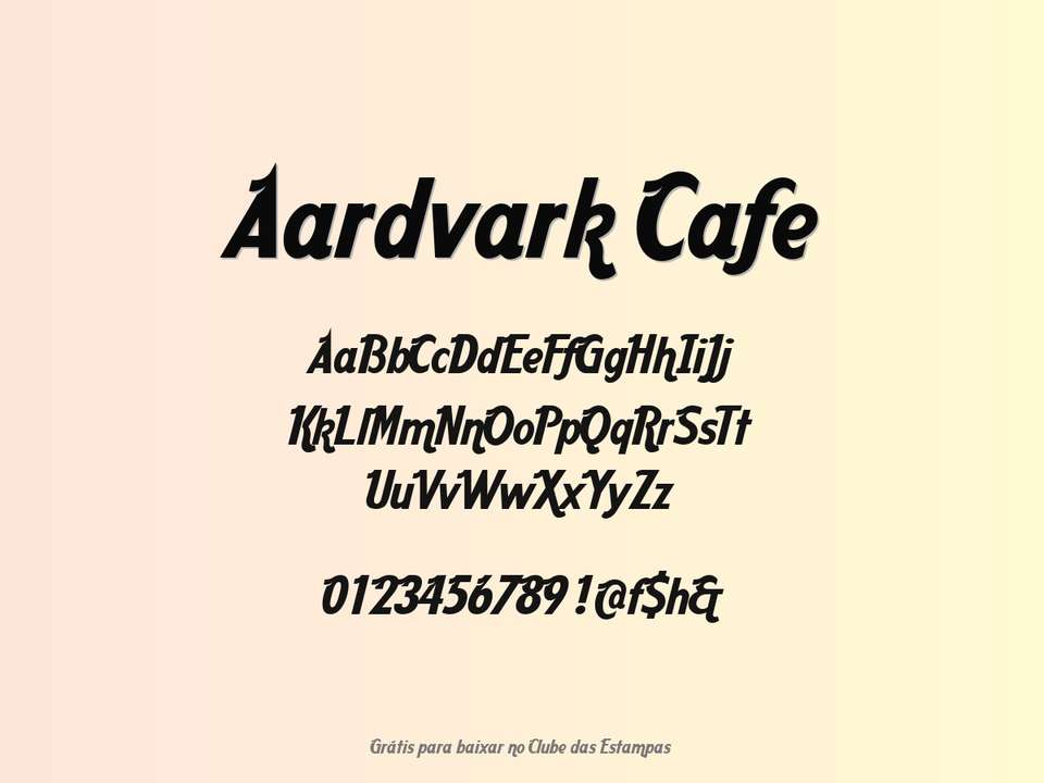 Fonte Aardvark Cafe Grátis Para Baixar