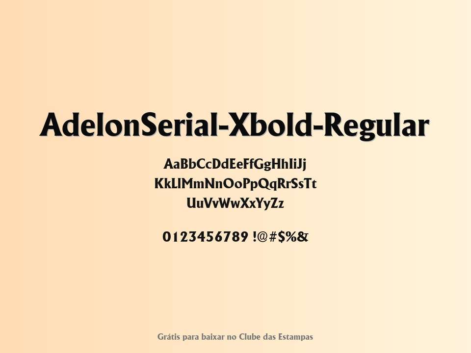 Fonte Adelonserial Xbold Regular Grátis Para Baixar