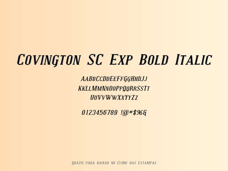 Fonte Covington Sc Exp Bold Italic Grátis Para Baixar