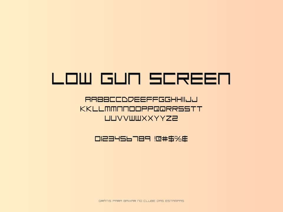 Fonte Low Gun Screen Grátis Para Baixar