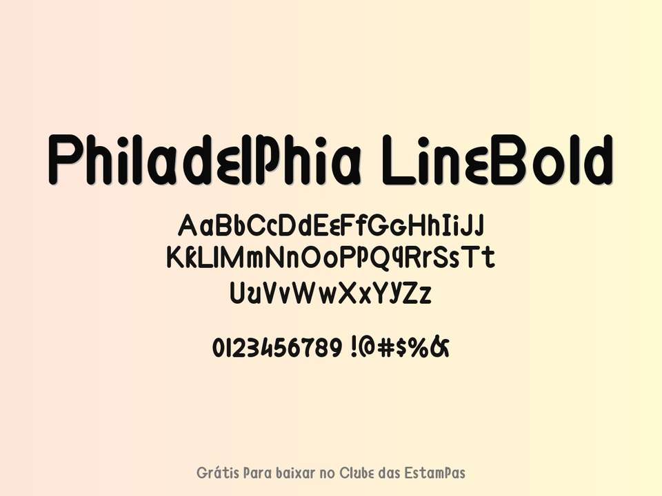Fonte Philadelphia Linebold Grátis Para Baixar