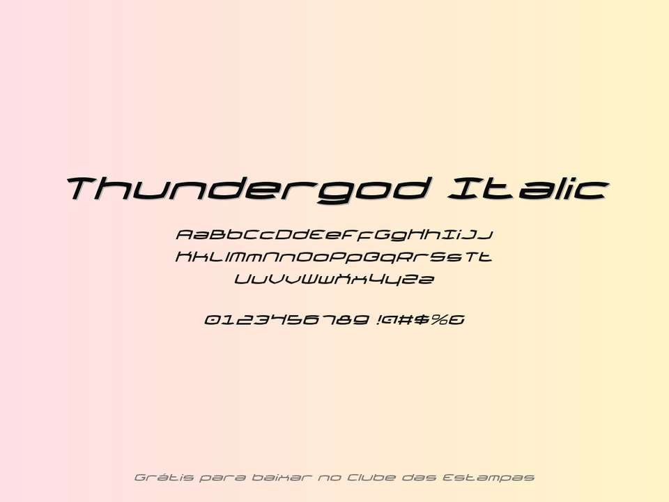 Fonte Thundergod Italic Grátis Para Baixar