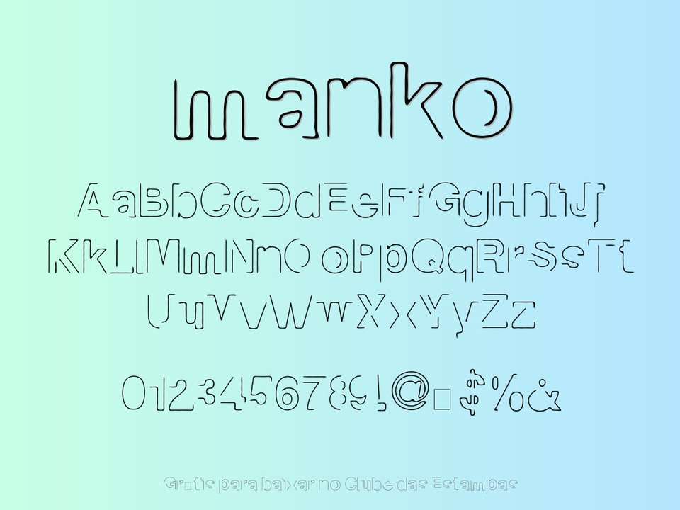 Fonte Manko Grátis Para Baixar