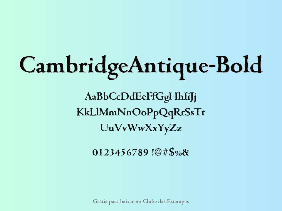 Fonte Cambridgeantique Bold Grátis Para Baixar