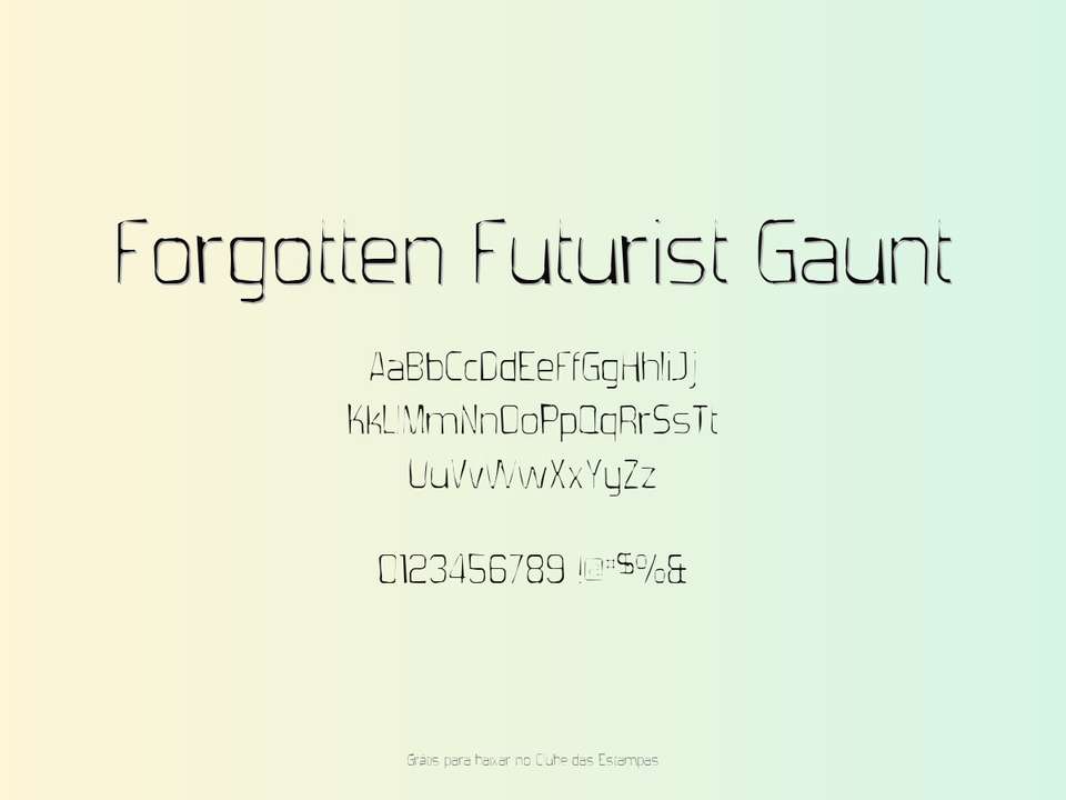 Fonte Forgotten Futurist Gaunt Grátis Para Baixar