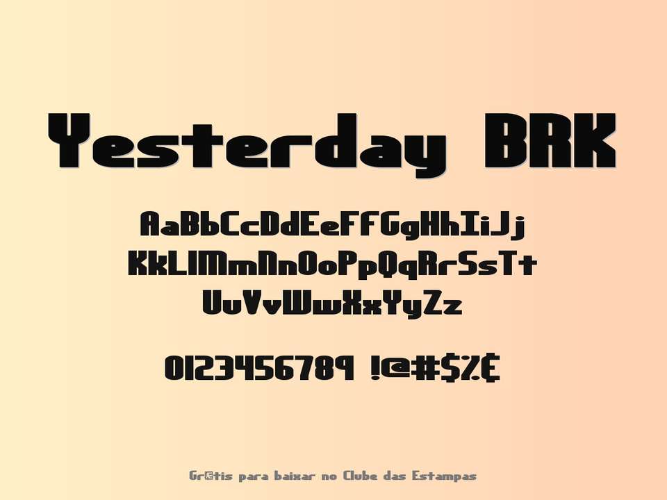 Fonte Yesterday Brk Grátis Para Baixar