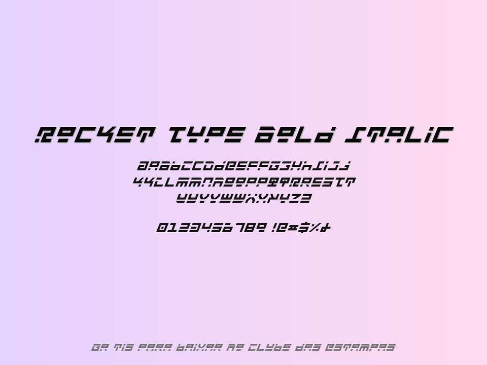 Fonte Rocket Type Bold Italic Grátis Para Baixar