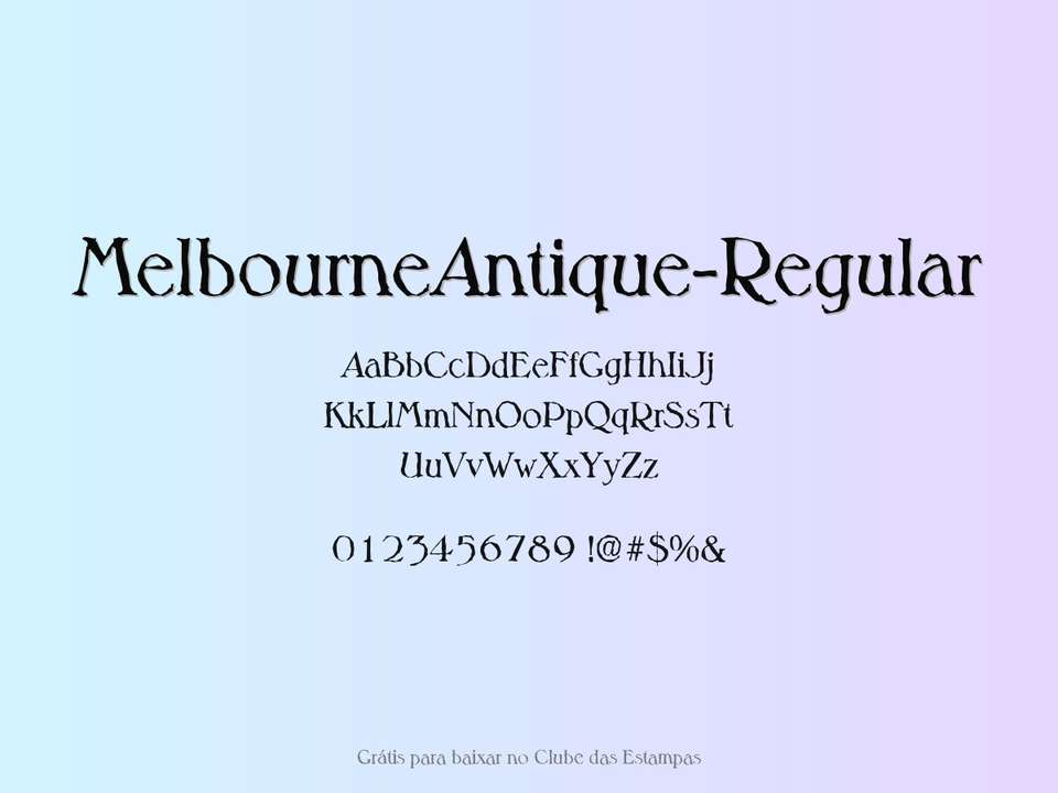 Fonte Melbourneantique Regular Grátis Para Baixar