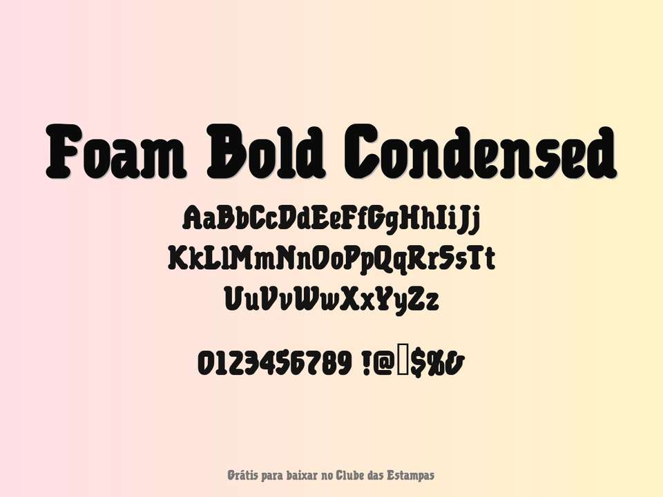 Fonte Foam Bold Condensed Grátis Para Baixar