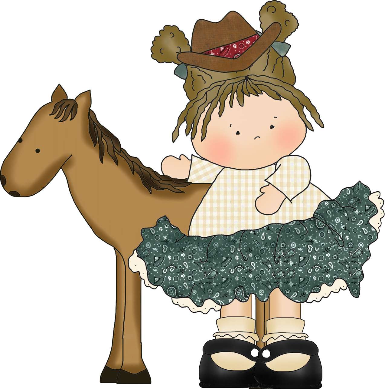 Menina E Cavalinho Western Personagens Png Grátis Para Baixar