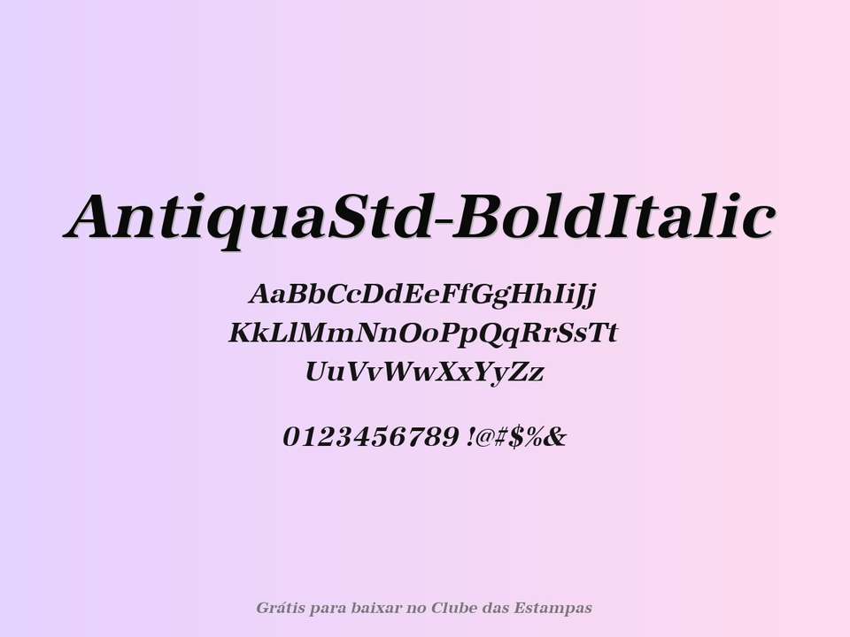 Fonte Antiquastd Bolditalic Grátis Para Baixar