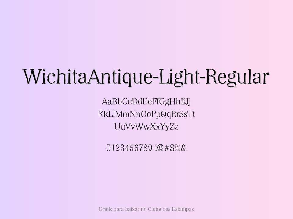 Fonte Wichitaantique Light Regular Grátis Para Baixar