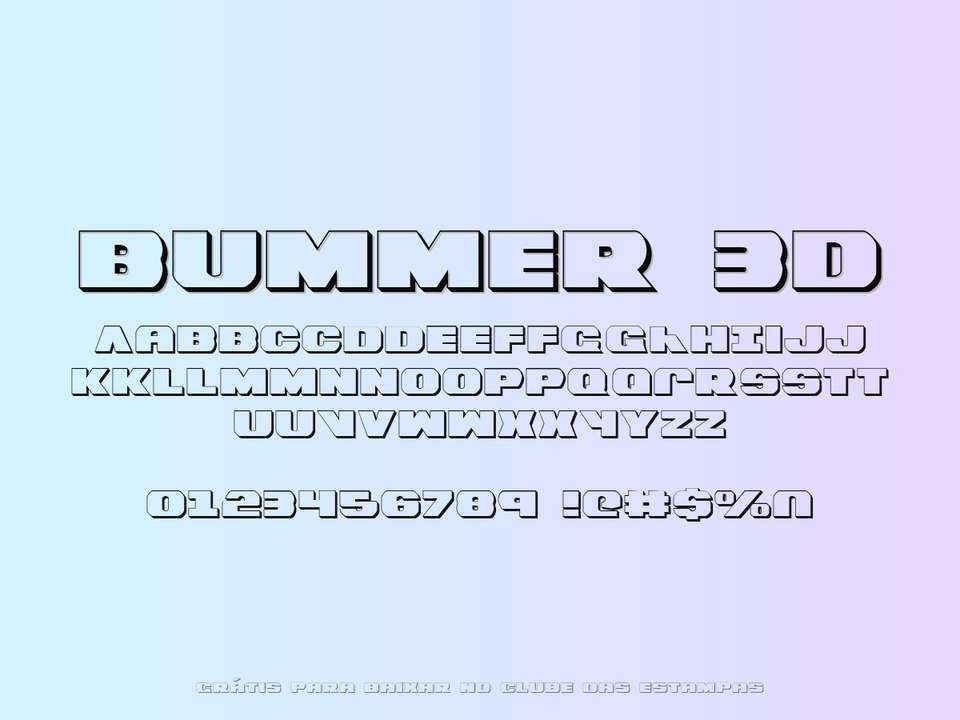 Fonte Bummer 3d Grátis Para Baixar