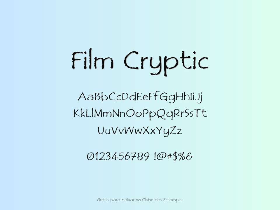 Fonte Film Cryptic Grátis Para Baixar
