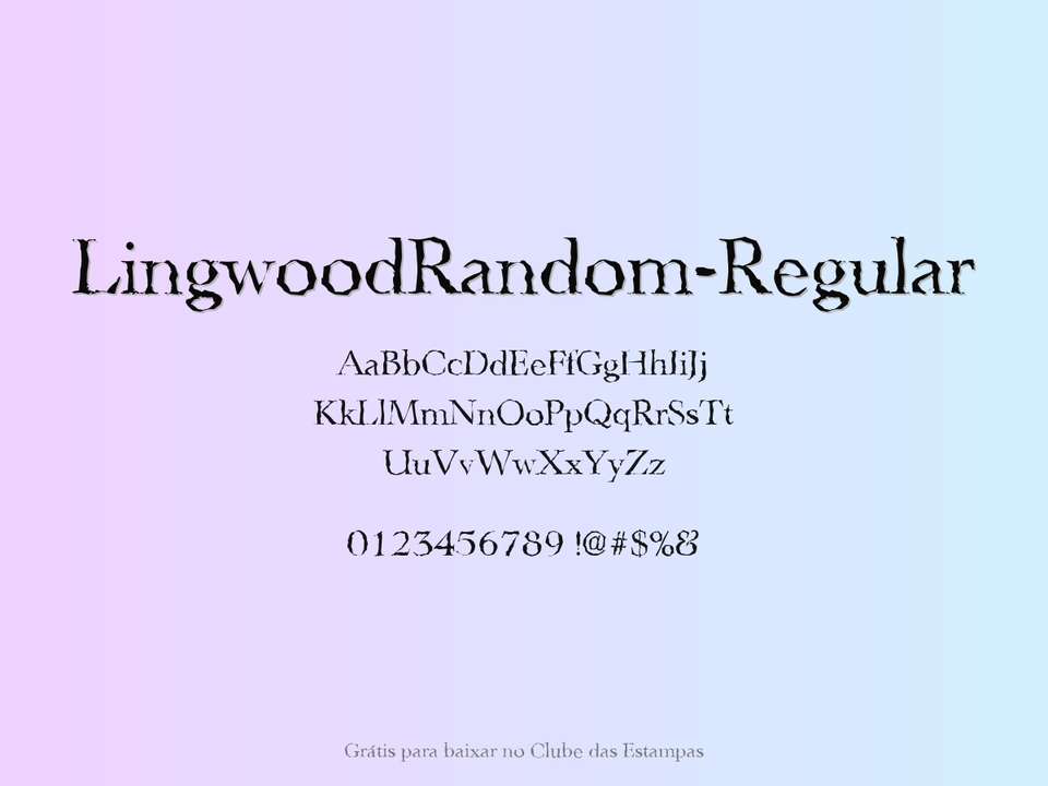 Fonte Lingwoodrandom Regular Grátis Para Baixar