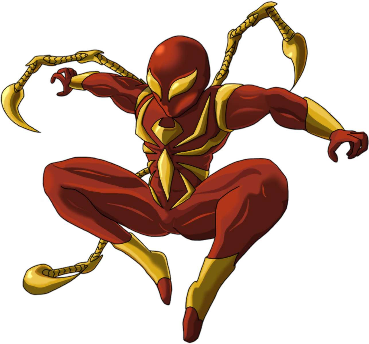 Personagem Aranha Vermelho E Dourado Super Heróis Png Grátis Para Baixar