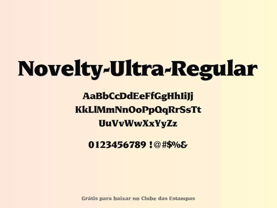 Fonte Novelty Ultra Regular Grátis Para Baixar