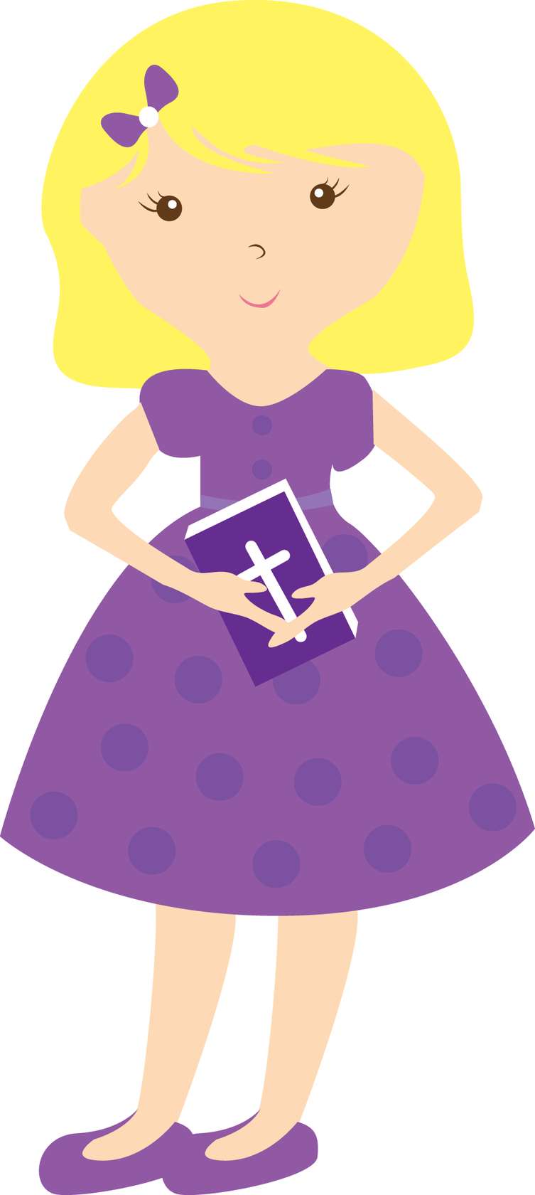 Menina Loira Vestido Roxo Personagem Png Grátis Para Baixar
