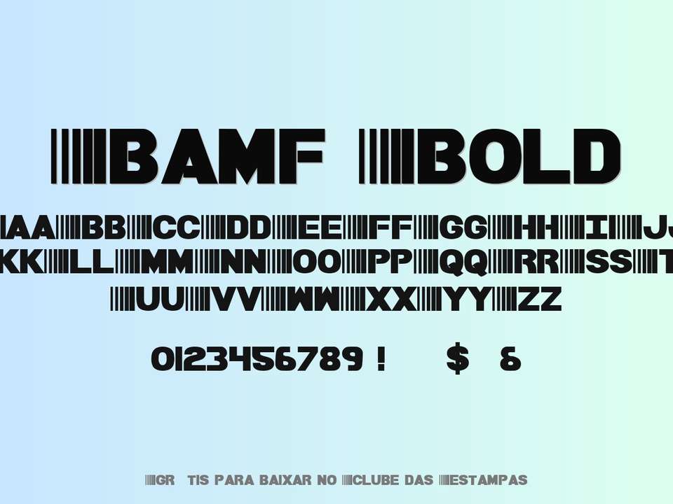 Fonte Bamf Bold Grátis Para Baixar