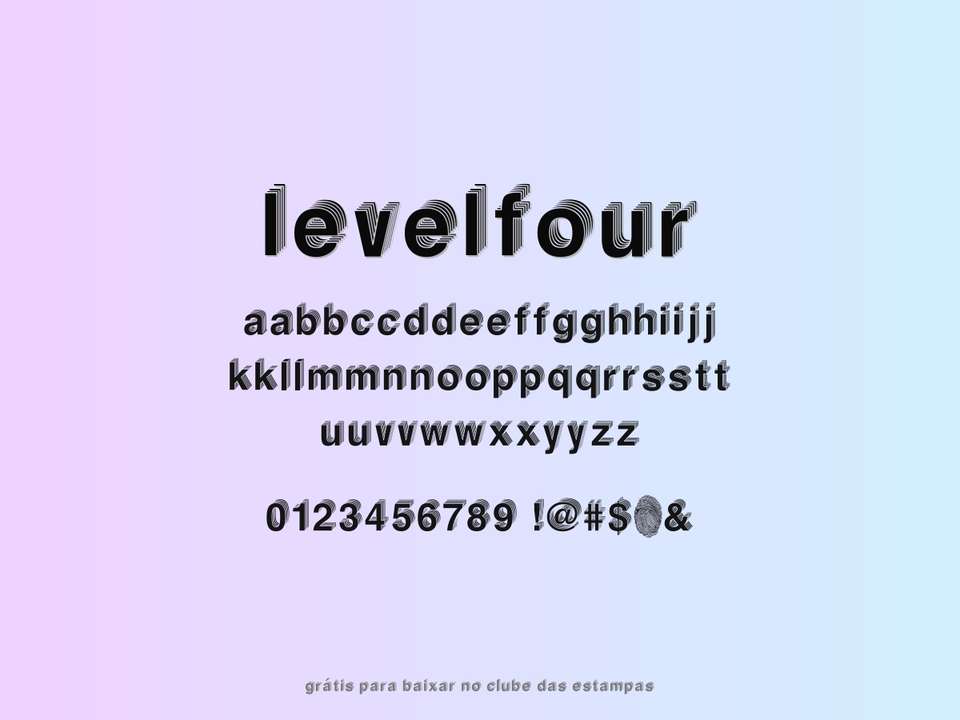 Fonte Levelfour Grátis Para Baixar