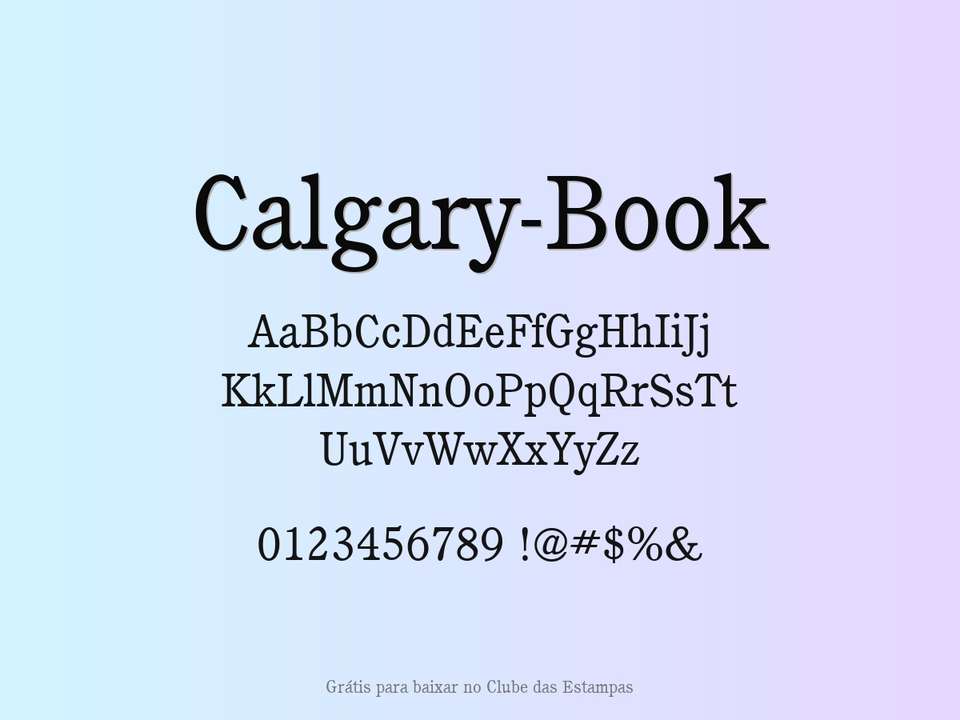 Fonte Calgary Book Grátis Para Baixar