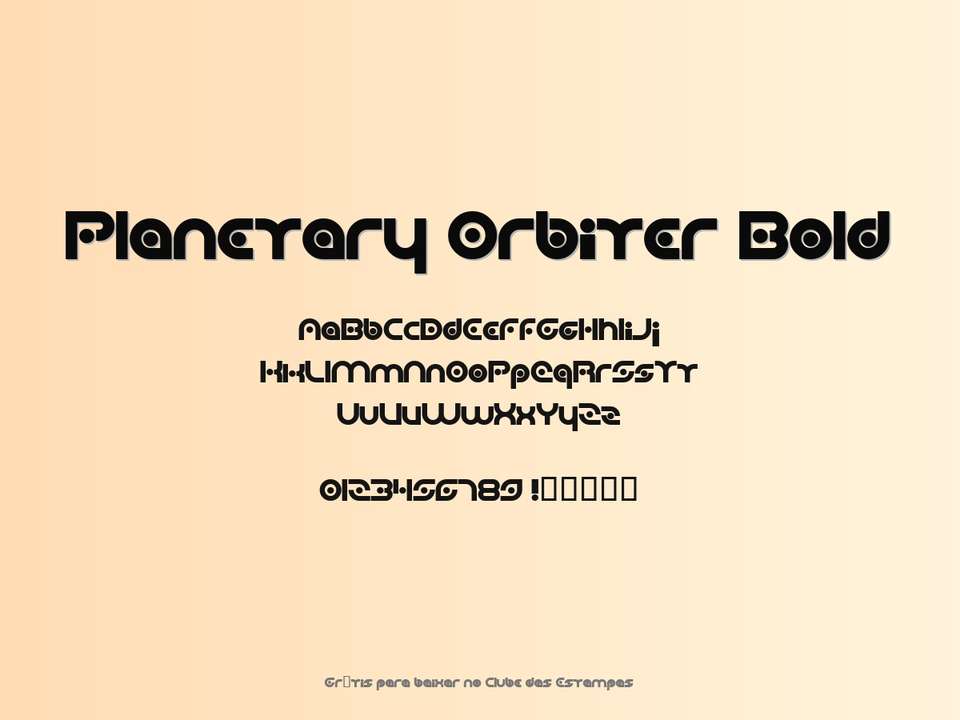 Fonte Planetary Orbiter Bold Grátis Para Baixar