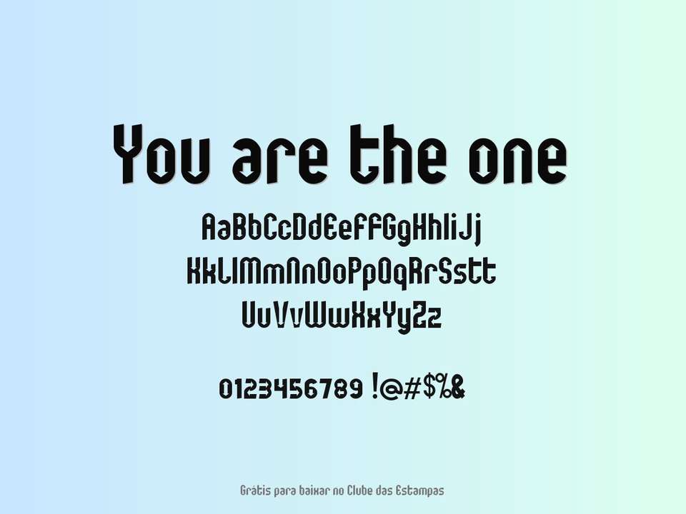 Fonte You Are The One Grátis Para Baixar