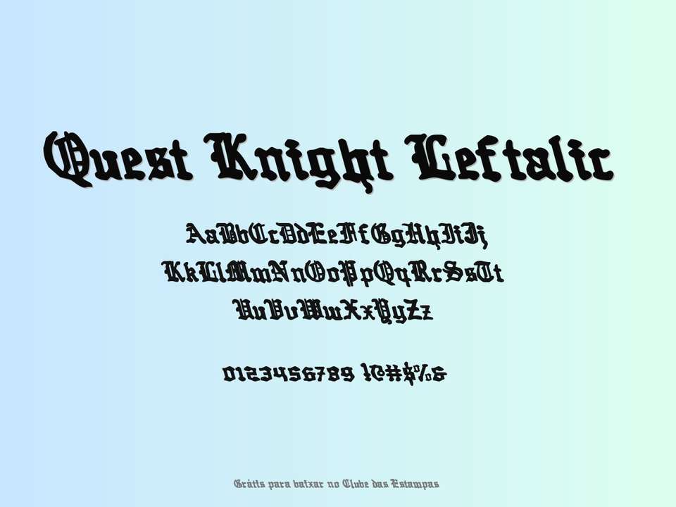 Fonte Quest Knight Leftalic Grátis Para Baixar