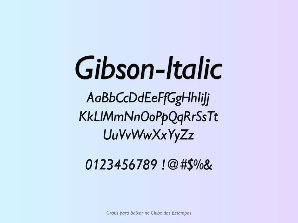 Fonte Gibson Italic Grátis Para Baixar