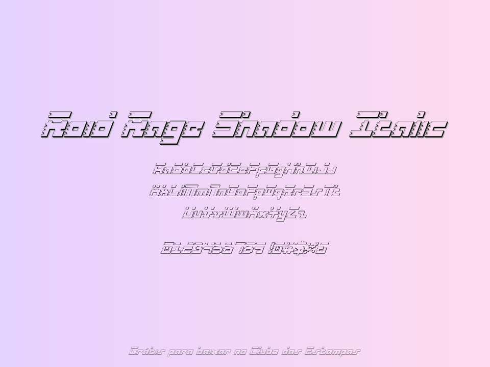 Fonte Roid Rage Shadow Italic Grátis Para Baixar