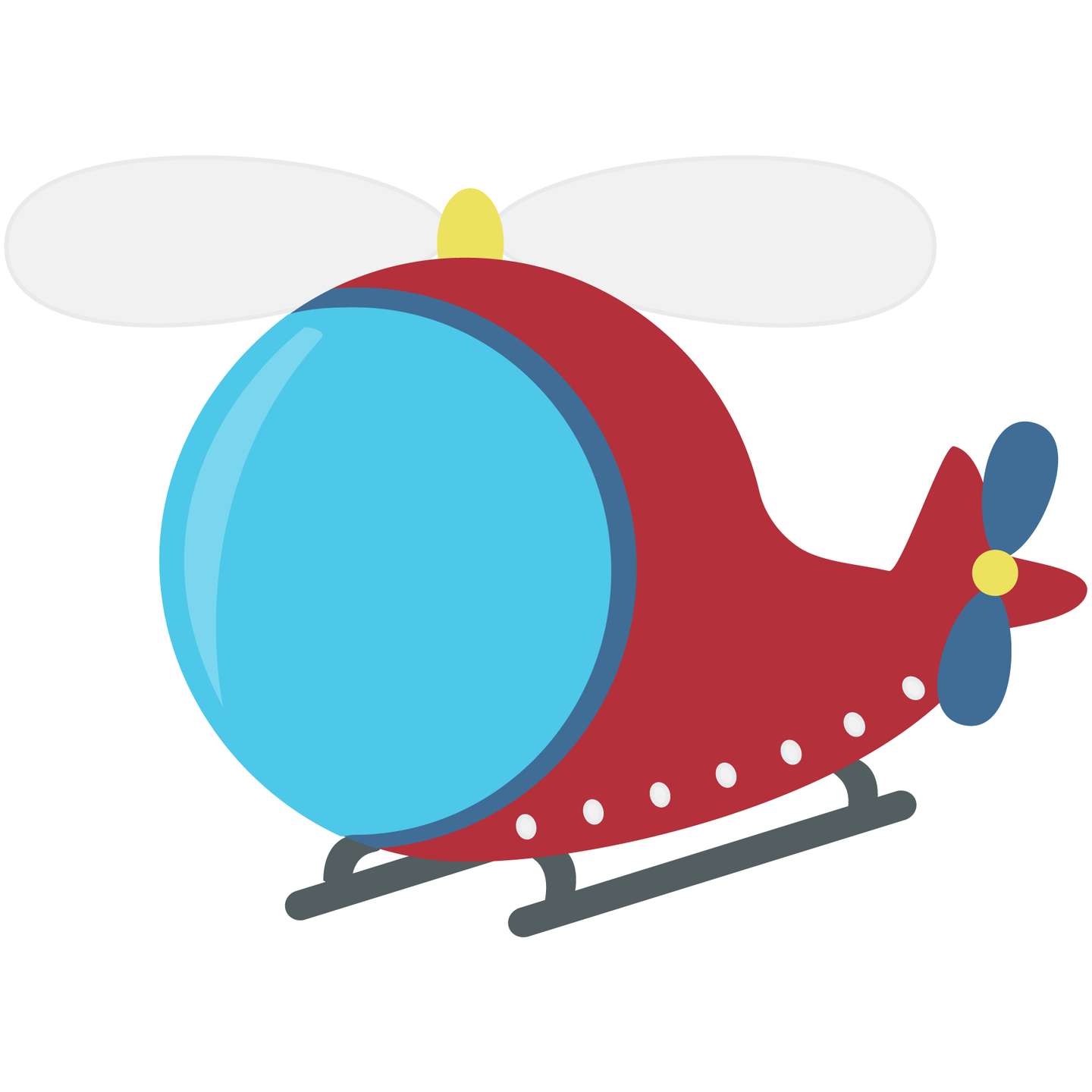 Helicóptero Cartoon Vermelho Azul Aeronaves Png Grátis Para Baixar