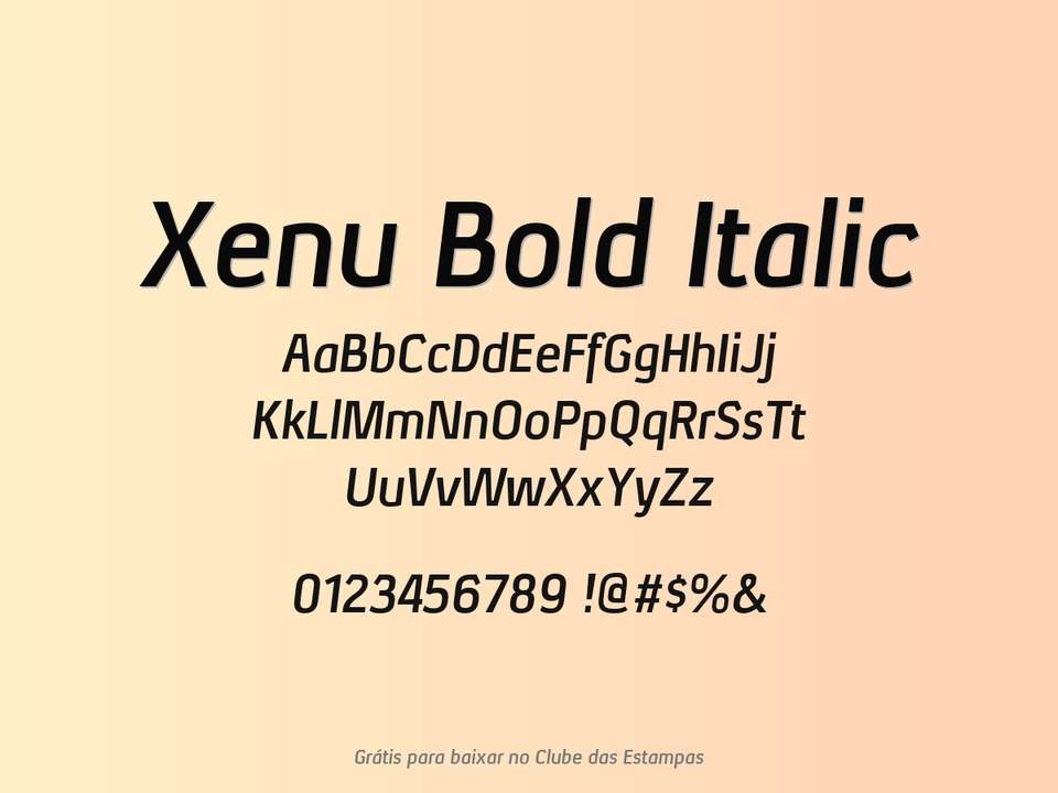 Fonte Xenu Bold Italic Grátis Para Baixar