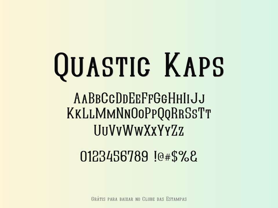 Fonte Quastic Kaps Grátis Para Baixar