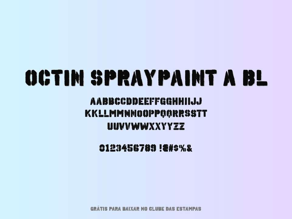 Fonte Octin Spraypaint A Bl Grátis Para Baixar