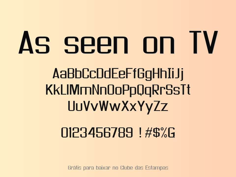 Fonte As Seen On Tv Grátis Para Baixar