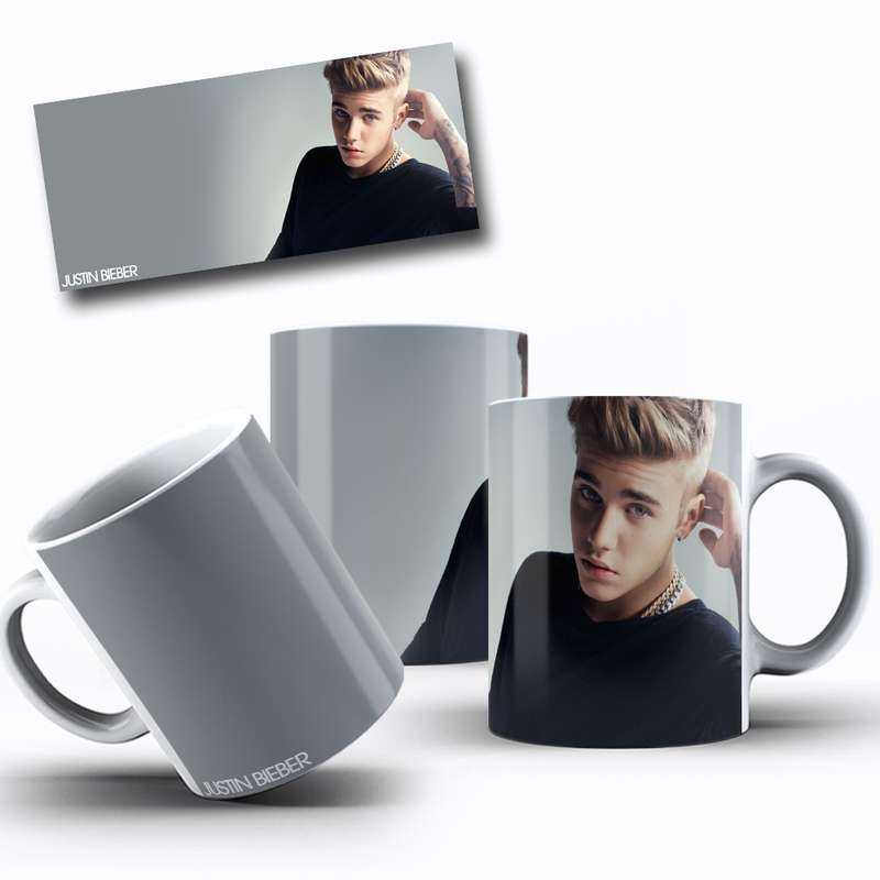 Arte Para Caneca Justin Bieber Cantor 3