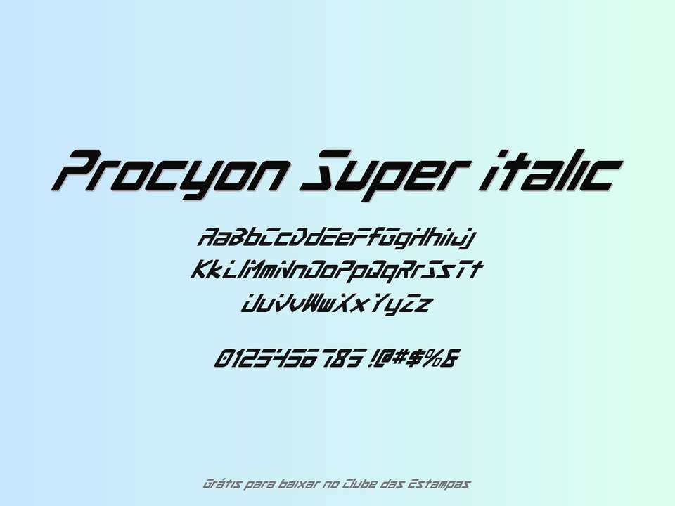 Fonte Procyon Super Italic Grátis Para Baixar