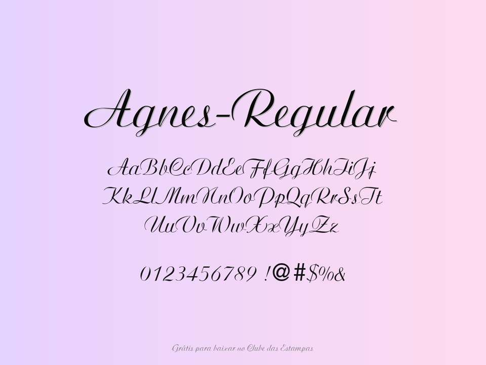 Fonte Agnes Regular Grátis Para Baixar