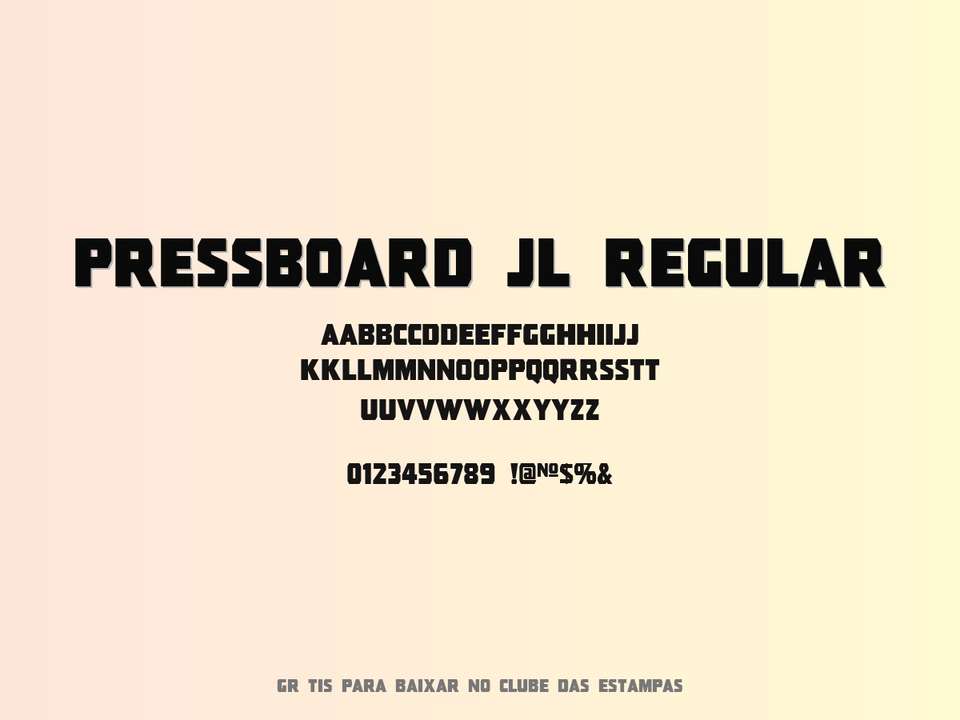 Fonte Pressboard Jl Regular Grátis Para Baixar