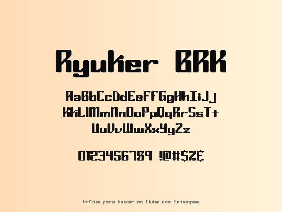 Fonte Ryuker Brk Grátis Para Baixar