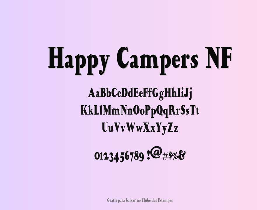 Fonte Happy Campers Nf Grátis Para Baixar