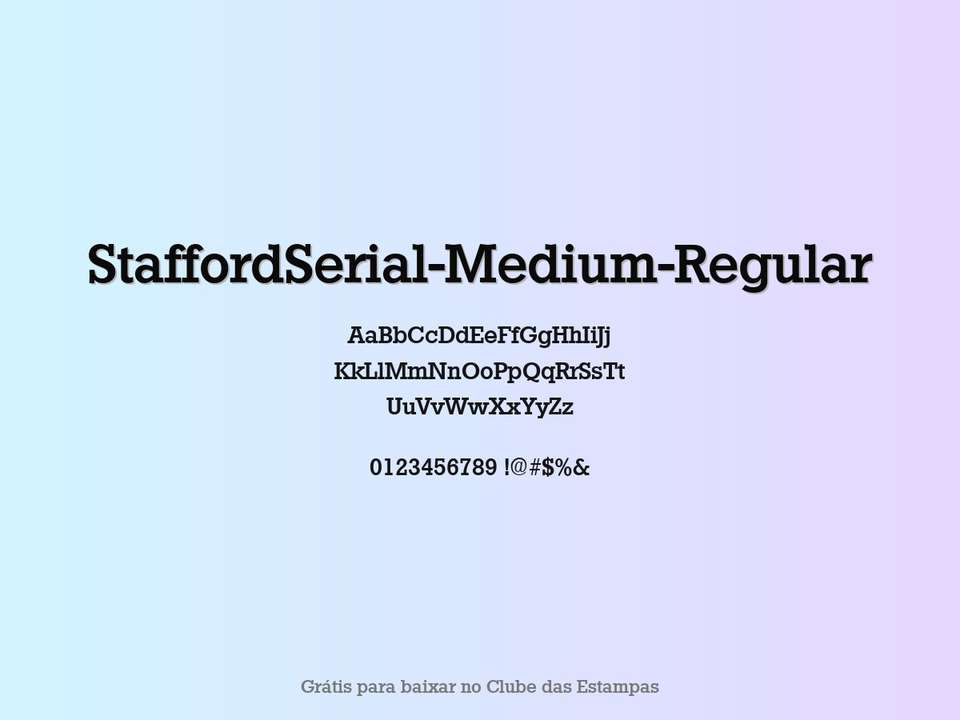Fonte Staffordserial Medium Regular Grátis Para Baixar