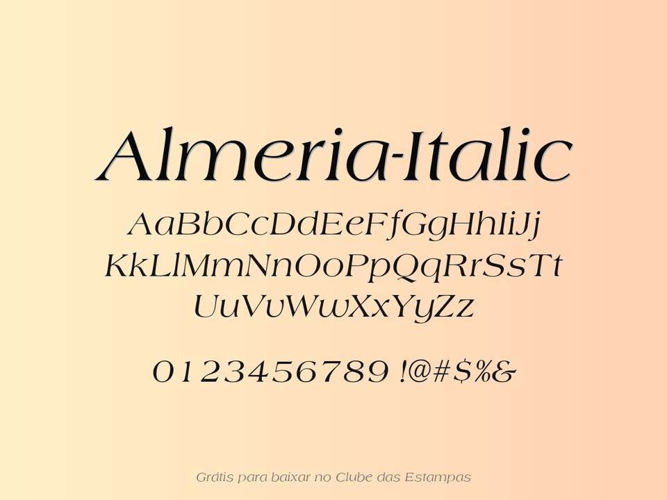 Fonte Almeria Italic Grátis Para Baixar