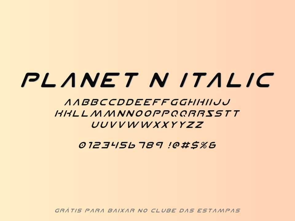 Fonte Planet N Italic Grátis Para Baixar