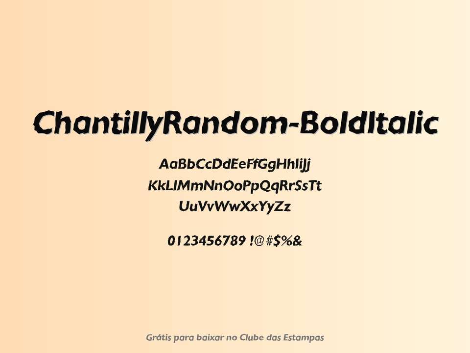 Fonte Chantillyrandom Bolditalic Grátis Para Baixar