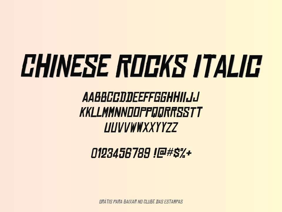Fonte Chinese Rocks Italic Grátis Para Baixar