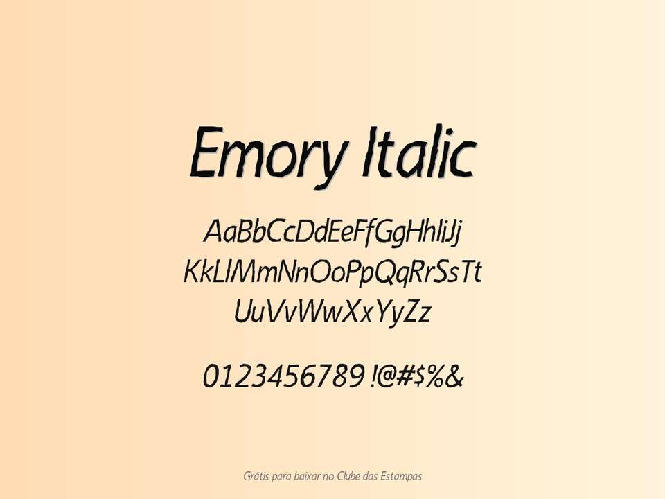 Fonte Emory Italic Grátis Para Baixar