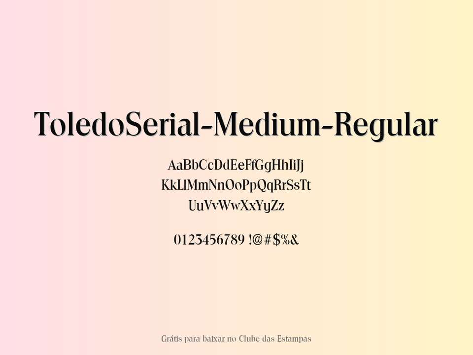 Fonte Toledoserial Medium Regular Grátis Para Baixar